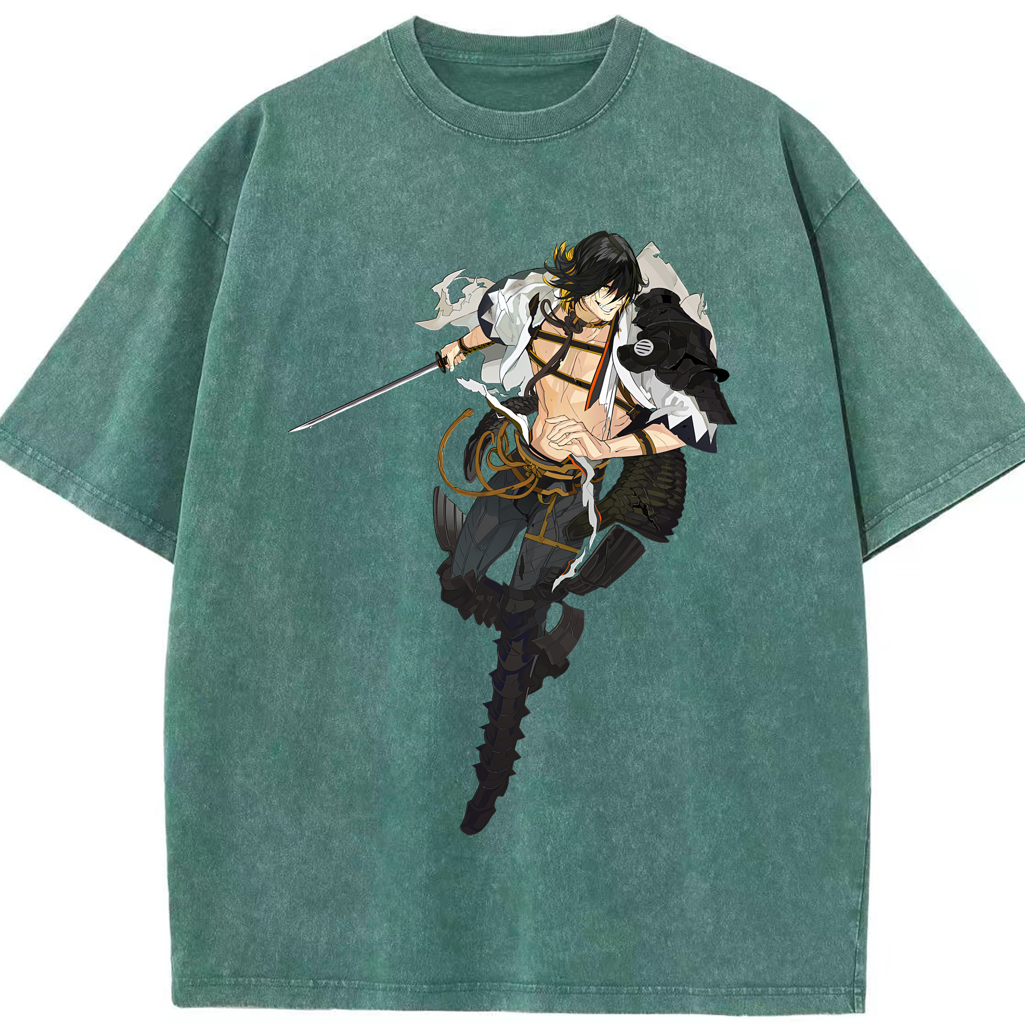 （画像用） 刀剣乱舞 Touken Ranbu 綿100% ヴィンテージ風 半袖Tシャツ（フロントプリント）